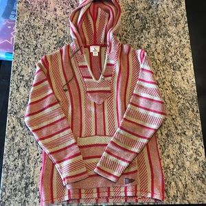 Woven hooded sweatshirt